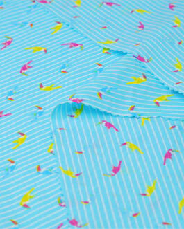 CVC Yarn Dyed Stripes Fabric With AOP