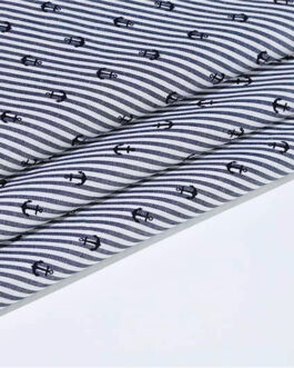 100% Cotton Yarn Dyed Stripes Fabric With AOP