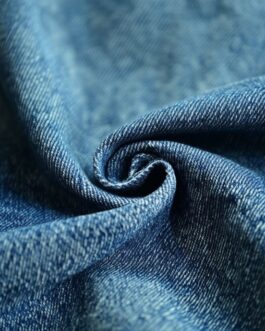 Indigo Blue Cotton-Poly Yarn Dyed Denim Fabric